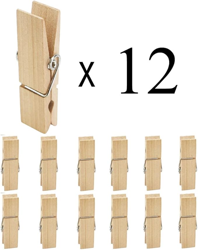Large Wooden ClothesPins, Sturdy and Heavy Duty Clothes Pegs - Image 7