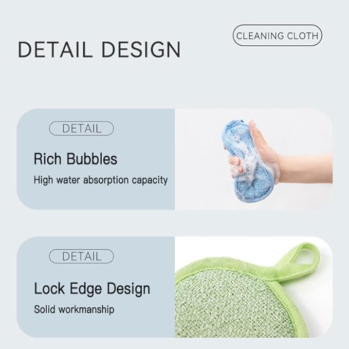 Dish Sponge Kitchen Sponges, Scrub Sponges, Double Sided Cleaning, Non Scratch - Image 7