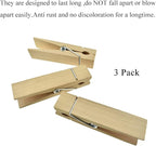 HAHIYO Wooden Clothes Pins Clothespins Extra Large Do NOT Fall Apart 6 inches - Image 5
