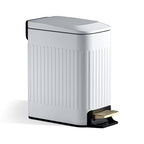 Small Bathroom Trash Can with Lid Soft Close-6L/1.6 Gal Slim Step Garbage by WelcometoCEROELDA