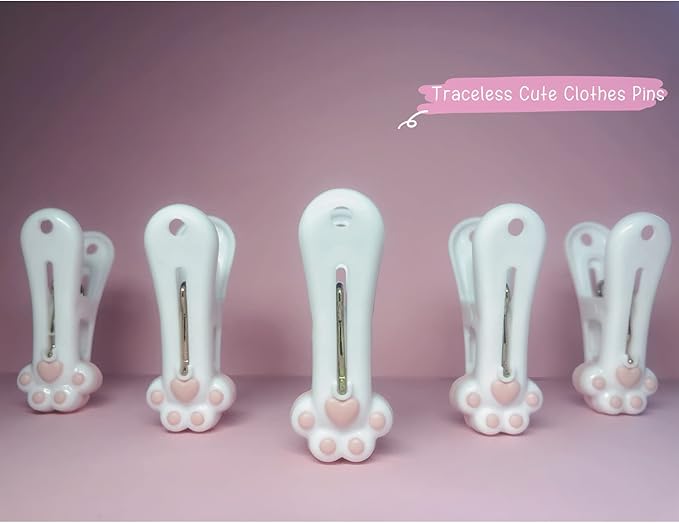 Plastic Clothespins Laundry Clothes Pins-24 Pack, Traceless Clothes Pegs - Image 8