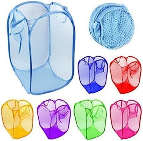 6pcs Foldable Pop Up Mesh Washing Laundry Basket Bag Bin Hamper Toy Tidy Storage - Image 2