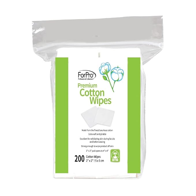 ForPro Professional Collection Premium Cotton Wipes, 100% Cotton, Extra-Soft - Image 2