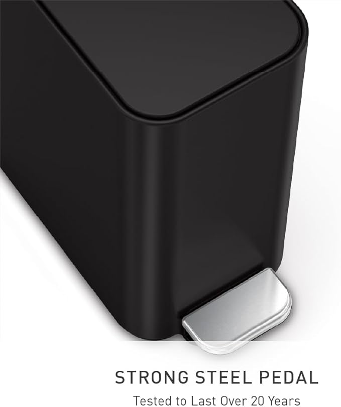 simplehuman 5L Slim Bathroom Trash Can - Image 6