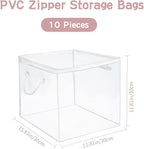 10-Pack Clear Zippered Storage Bags - Image 3