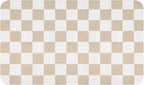 Checkered Dish Drying Mat for Kitchen Counter, Absorbent Non-Slip Coffee Mat - Image 9