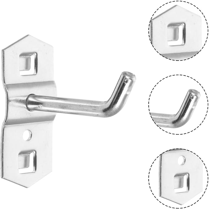 Garneck 12Pcs Metal Display Pegboard Hooks Cabinet Display Tool Hook - Image 9