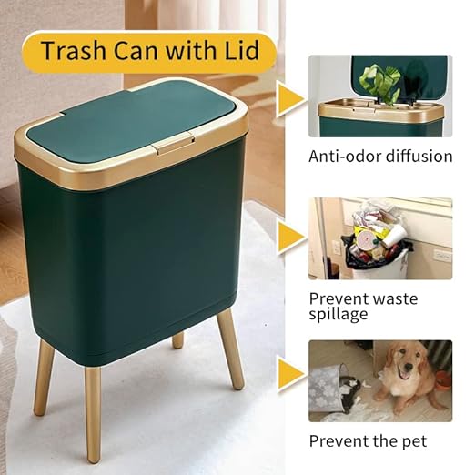 Procade 2Pack Gold Trash Can - Image 3