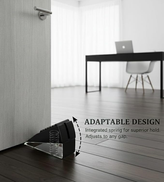 Door Stop for Bottom of Door, Non-Slip Security Door Stopper for Carpet - Image 5