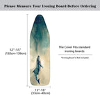 Ink Wash Painting Whales Steam Ironing Board Replacement Cover Chinoiserie - Image 6