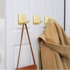 FOTYRIG Golden Stainless Steel Square Self Adhesive Hooks - Image 7
