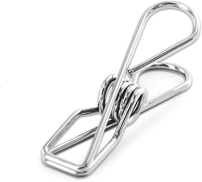 40 Pack Stainless Steel Small Clothes Pins Durable Clothes Pegs Multi-Purpose by FJCTER
