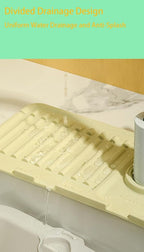 Sink Faucet Absorbing Mat, Kitchen Sink Splash Guard Longer Silicone Sink - Image 4
