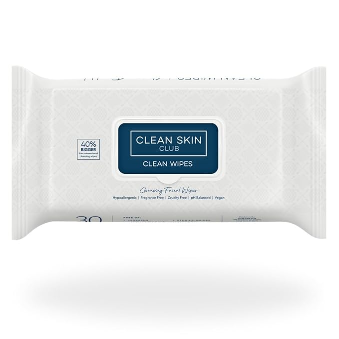 Clean Skin Club XL Premium Face Wipes, Extra Moist Makeup Removing Towelettes by CLEANSKINCLUB