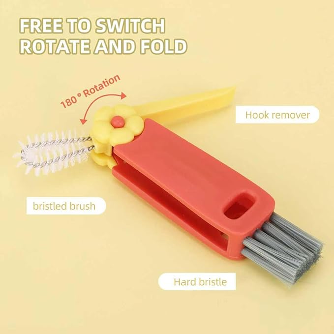 9 Pcs 3 in 1 Cup Lid Cleaning Brush, Cup Lid Gap Cleaner - Image 3