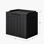 JUMMICO 31 Gallon Resin Deck Box Waterproof Indoor Outdoor Storage Boxes for Patio Furniture Cushions and Garden Tools (Black) - Image 6