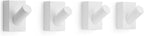 LARHN White Wall Hooks, Wall Mounted Coat Hooks by LARHN