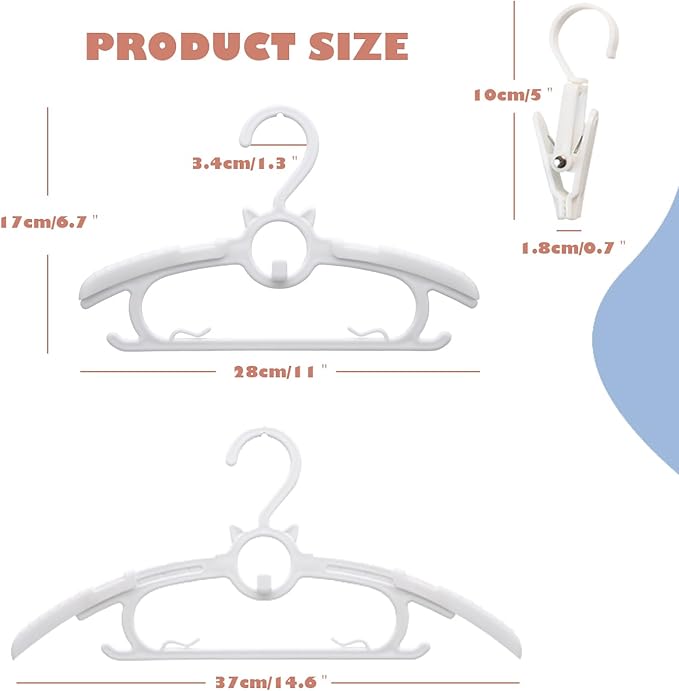 Baby Nursery Closet Hangers, Ultra Thin Non-Slip and Extendable Laundry Infant - Image 2