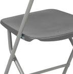 Flash Furniture Hercules Series Plastic Folding Chair - Grey - 4 Pack 650LB Weight Capacity Comfortable Event Chair-Lightweight Folding Chair - Image 15