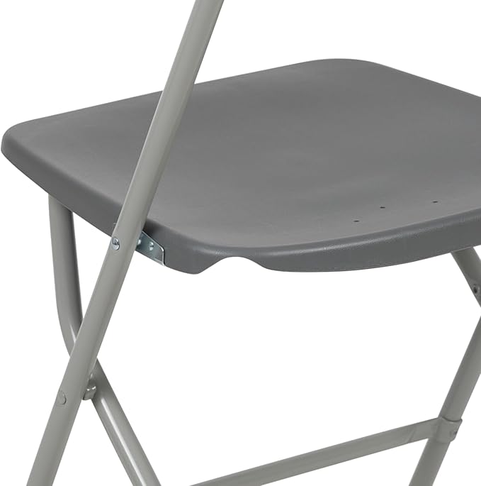 Flash Furniture Hercules Series Plastic Folding Chair - Grey - 4 Pack 650LB Weight Capacity Comfortable Event Chair-Lightweight Folding Chair - Image 15