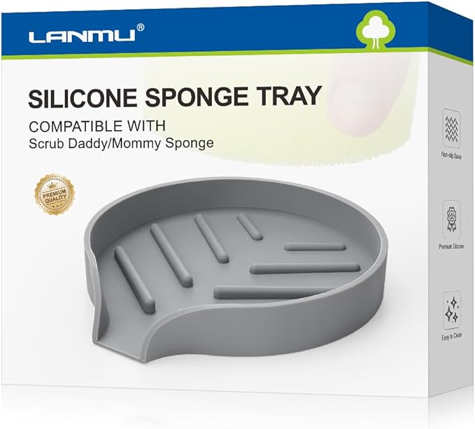 LANMU Silicone Smiley Face Sponge Holder by LANMU