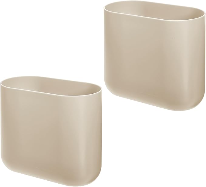 iDesign Small Slim Plastic Bathroom Trash Can, Garbage Can - Image 6