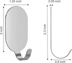 Stainless Steel Hooks, Drill Free No Damage, 11 Lbs Capacity - Image 2