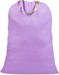 Cotton Canvas Laundry Bag with Handles & Drawstring Straps, Heavy Duty Extra by SANFERGE