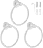 SetSail Towel Holder for Bathroom Wall White Towel Ring Stainless Steel Hand by SetSail