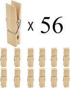 56Pcs Large Wooden ClothesPins, 2.83 inch Long 0.71 inch Wide, Sturdy and Heavy - Image 7