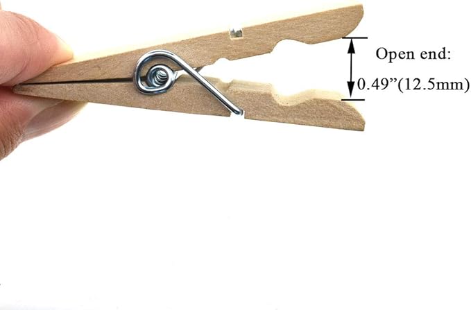 HAHIYO Wooden Clothes Pins Clothespins Extra Wide Do NOT Fall Apart 2.83 inches - Image 4