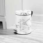 mDesign Pedal Waste Basket — Metal Waste Bin - Image 2