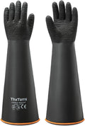 ThxToms Heavy Duty Rubber Gloves, Industrial Chemical Resistant Gloves by ThxToms