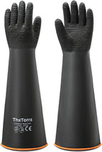 ThxToms Heavy Duty Rubber Gloves, Industrial Chemical Resistant Gloves by ThxToms