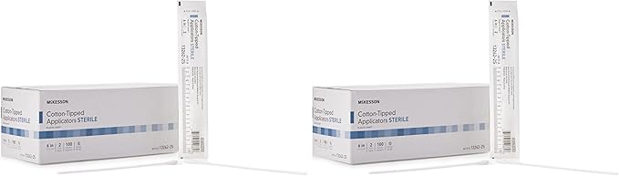 McKesson Cotton Tipped Applicator, 6 in Long Sterile Medical Swabs, by McKesson