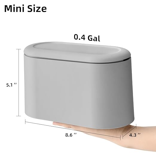 SUBEKYU 0.5 Gal Mini Countertop Trash Can - Image 2