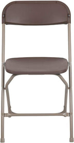 Flash Furniture Hercules™ Series Plastic Folding Chair - Brown - 2 Pack 650LB Weight Capacity Comfortable Event Chair-Lightweight Folding Chair - Image 9