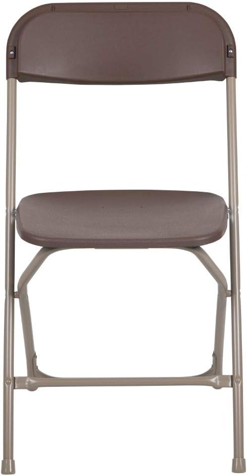 Flash Furniture Hercules™ Series Plastic Folding Chair - Brown - 2 Pack 650LB Weight Capacity Comfortable Event Chair-Lightweight Folding Chair - Image 9