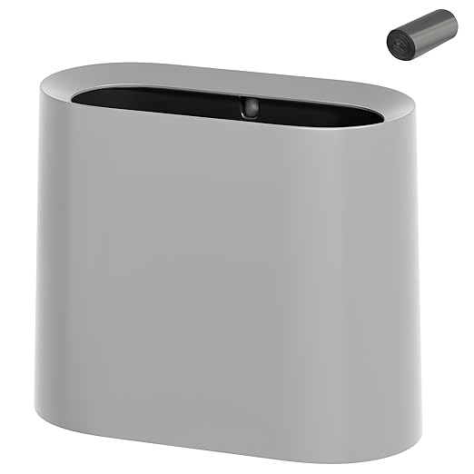 SUBEKYU 2.3 Gal Trash Can for Bathroom, Small Office Garbage Can for Kitchen by SUBEKYU