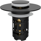 Hibbent Upgraded 3 in 1 Bathroom Sink Drain Strainer, Universal Pop Up Stopper by Hibbent
