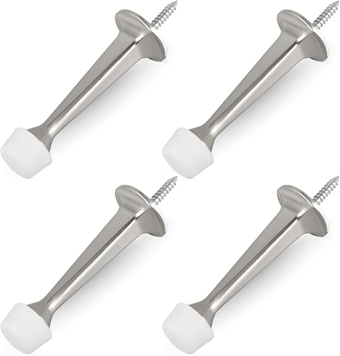 HOMOTEK 4 Pack Heavy Duty Solid Rigid Door Stop by HOMOTEK