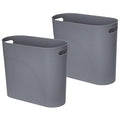 Small Trash Can Plastic Bathroom Wastebasket 3.2 Gallon Slim Garbage Container by ROYFACC