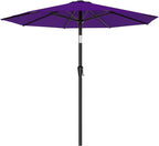 AreShark 9 FT Patio Umbrella for Outdoor, Outdoor Table Umbrella with Push Button Tilt and Crank, Outdoor Patio Umbrellas with 8 Sturdy Ribs for Market, Garden, Pool (Dark Purple) by Unknown