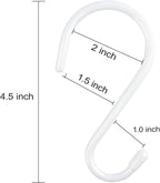12 Pack 4-1/2 Inch White S Hooks - Image 2
