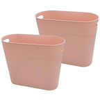 Small Trash Can Plastic Bathroom Wastebasket 3.2 Gallon Slim Garbage Container by ROYFACC