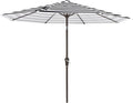 MEWAY 9ft Patio Umbrella Outdoor Table Umbrellas with Push Button Tilt and Crank, Market Umbrella 8 Sturdy Ribs for Deck, Garden, Pool and Backyard, Black-white-striped by MEWAY