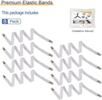 8Pcs Adjustable Bed Sheet Straps Clips, Elastic Mattress Sheet Fasteners Holder - Image 7