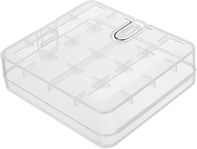 Fielect 4 x 18650 Battery Storage Case Holder Organizer Box Transparent by Fielect