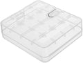 Fielect 4 x 18650 Battery Storage Case Holder Organizer Box Transparent by Fielect