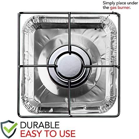 Disposable Gas Burner Liners Aluminum Foil Square Gas Stove Burner Covers - Image 4
